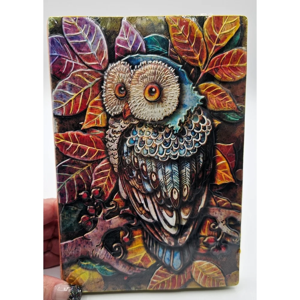 Colorful 3D Owl Journal Notebook